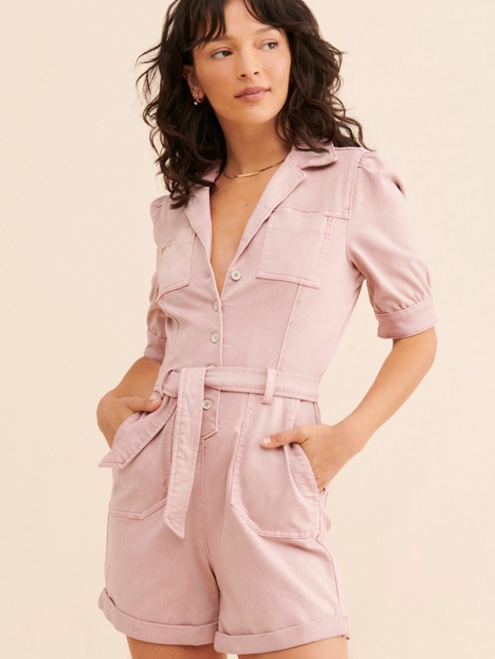 NWT Paige Mayslie Romper in Vintage Rouge Glow